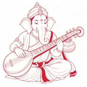 Ganapati demonstrating Instrumental Music