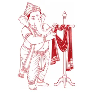 Ganapati demonstrating Costume and Stagecraft