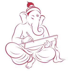 Ganapati demonstrating Completing a Verse