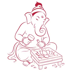 Ganapati demonstrating Carpentry