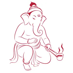 Ganapati demonstrating Metalwork