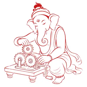 Ganapati demonstrating Mechanical Devices