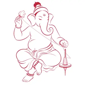 Ganapati demonstrating Spinning