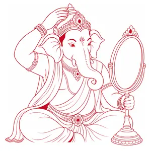Ganapati demonstrating Crowns and Headdress