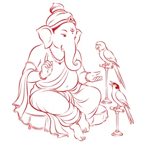 Ganapati demonstrating Teaching Birds to Speak