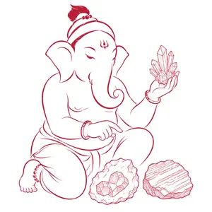 Ganapati demonstrating Mineralogy