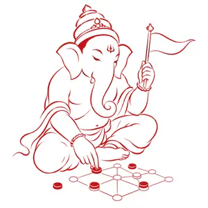 Ganapati demonstrating The Art of Victory